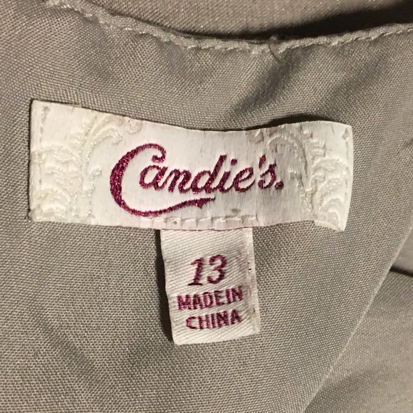 CANDIE'S Silver Sheen Spaghetti Strap Mini Cocktail Dress - Picture 9 of 10